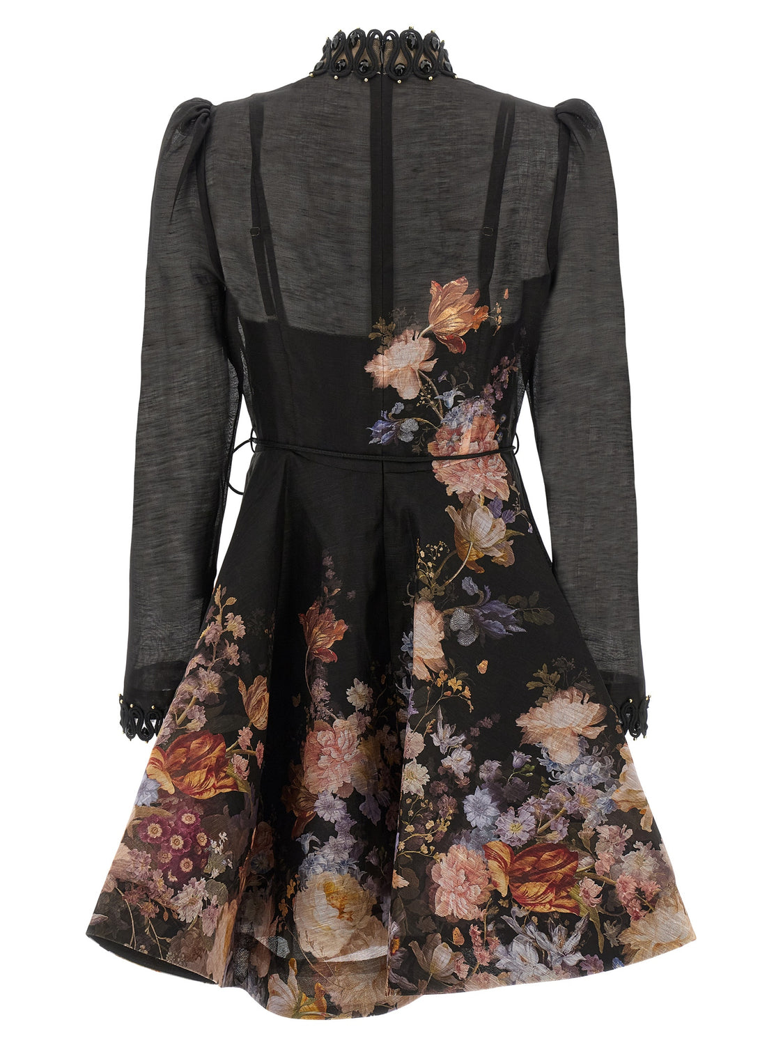 Multicolor Linen Short Dress