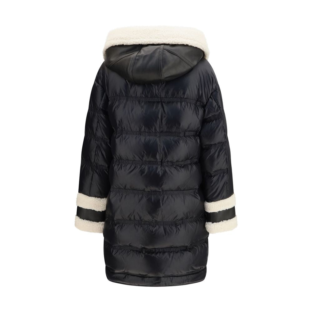 Black Polyamide Full-Length Jacket