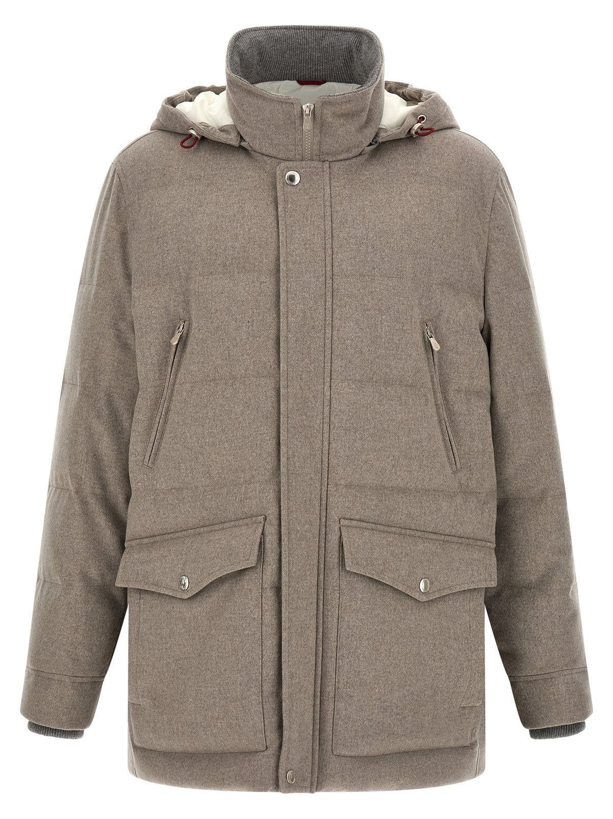 Beige Wool Parka