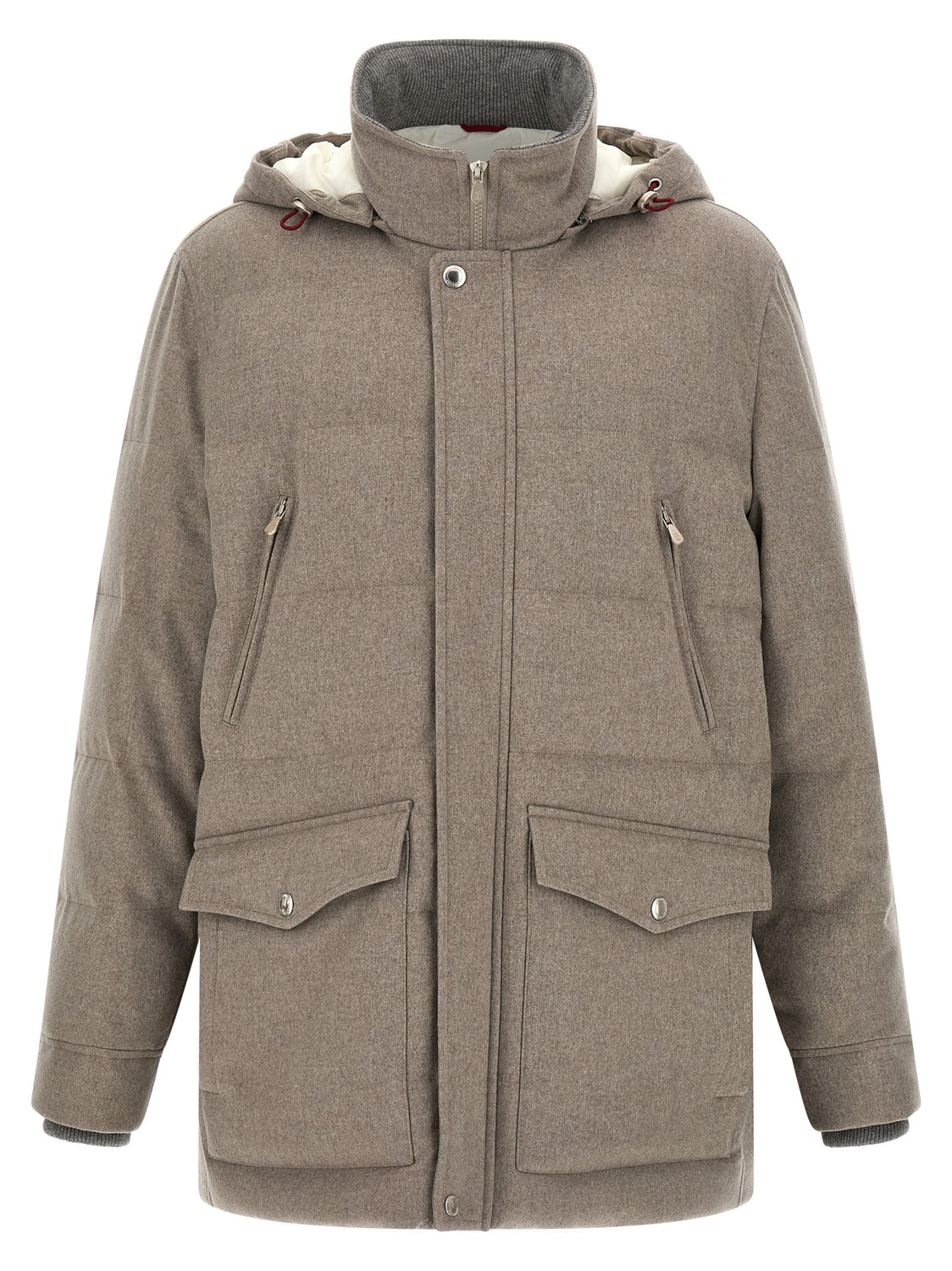 Beige Wool Parka