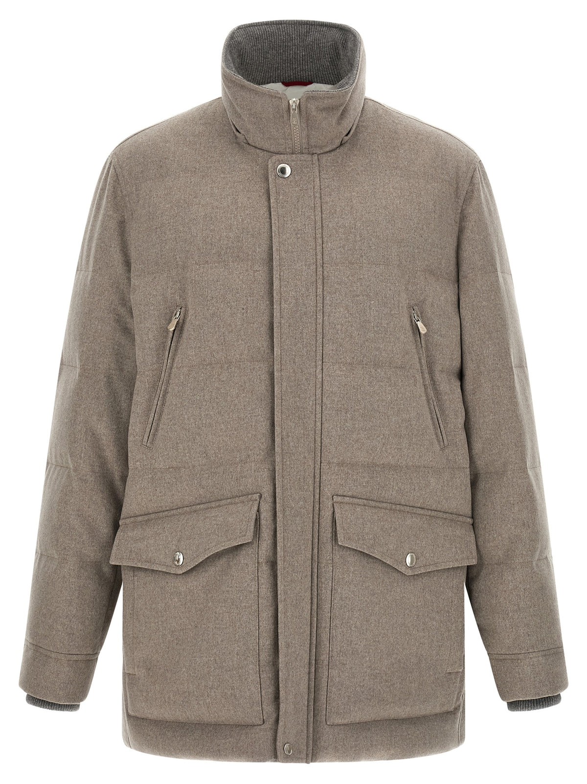 Beige Wool Parka