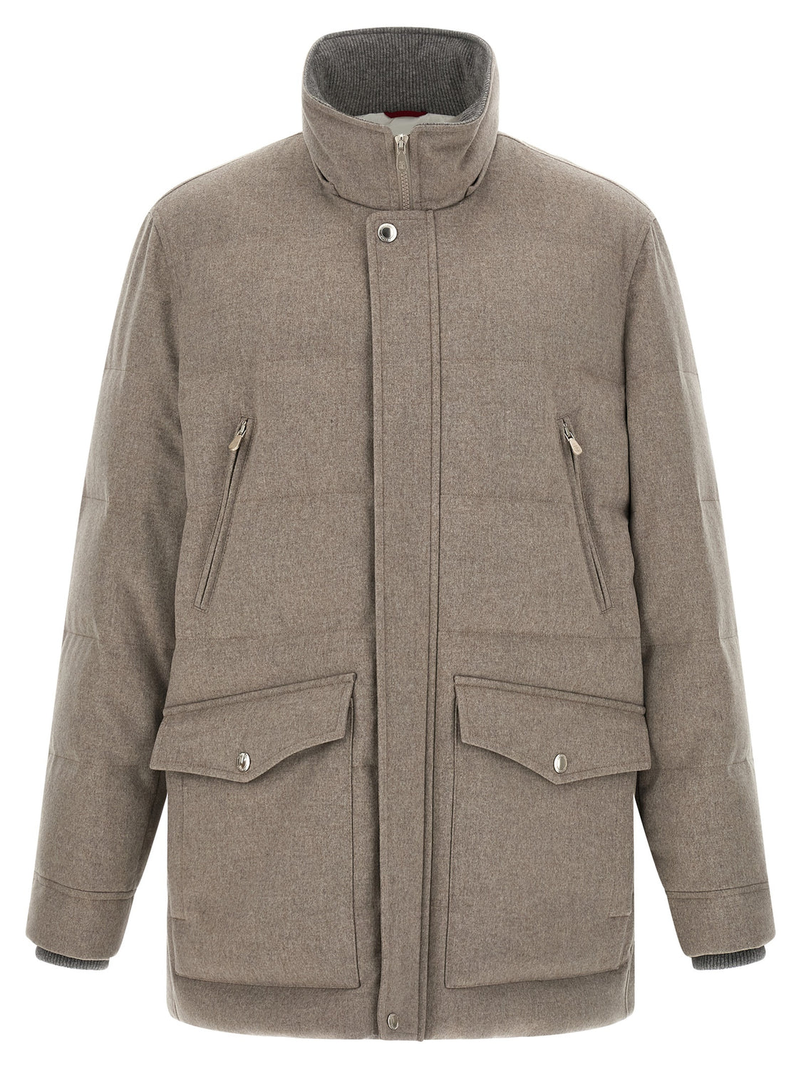 Beige Wool Parka