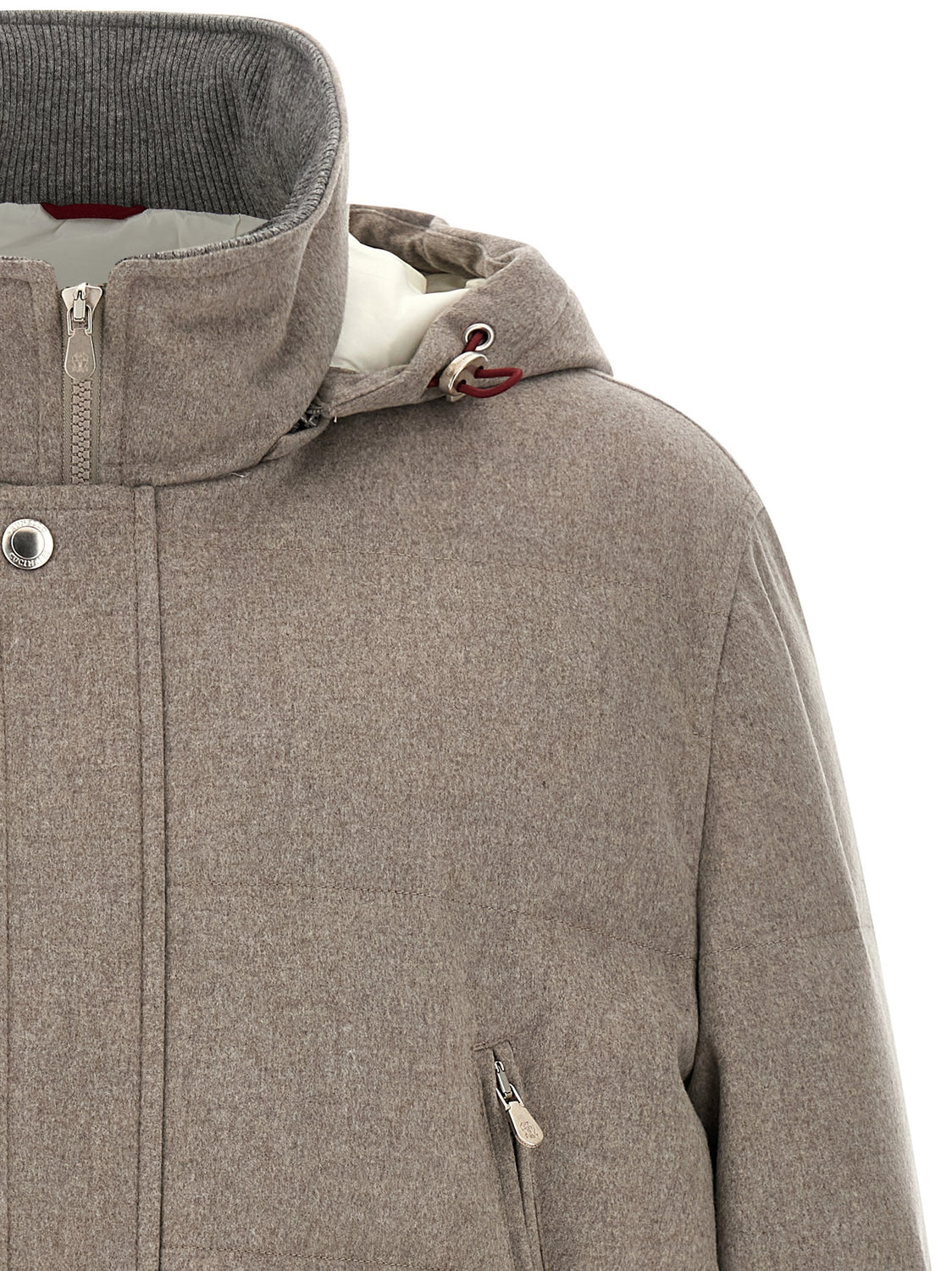 Beige Wool Parka