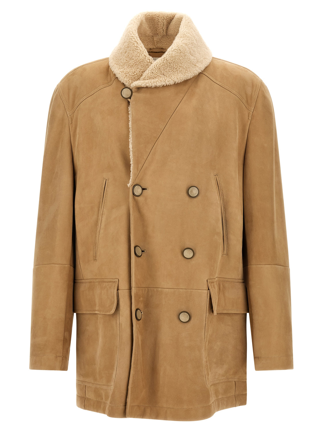 Beige Lamb Leather Leather Jacket