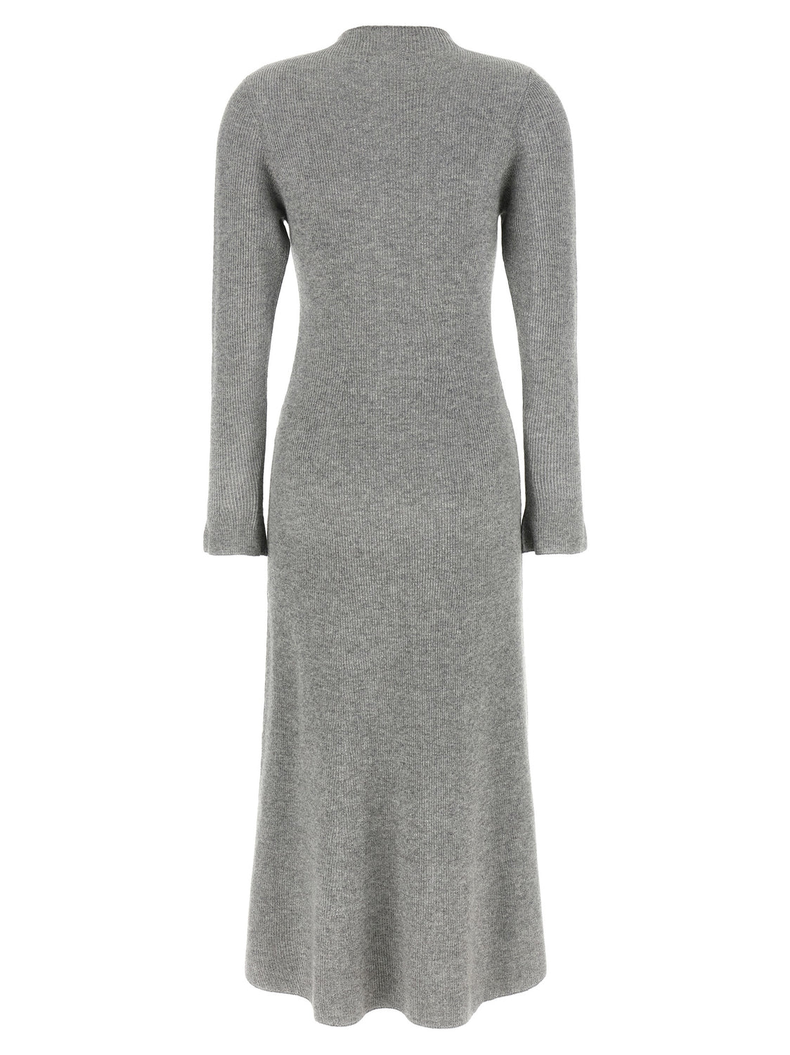 Gray Virgin Wool Midi Dress