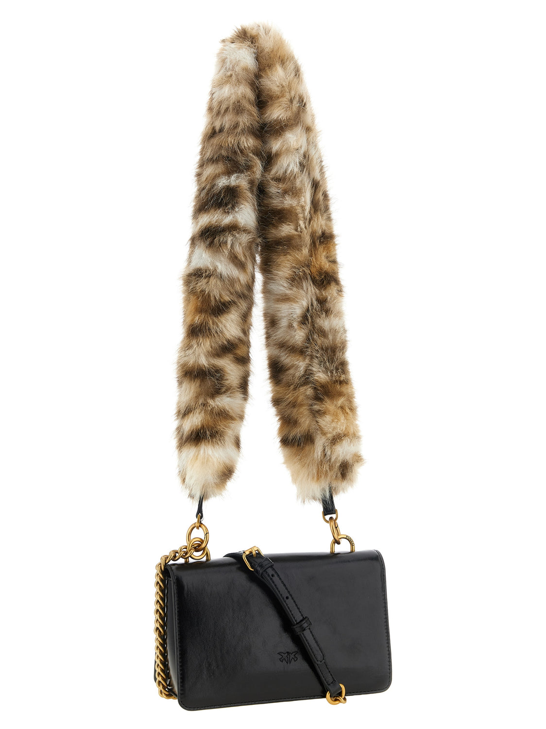 Black Calfskin Shoulder Bag