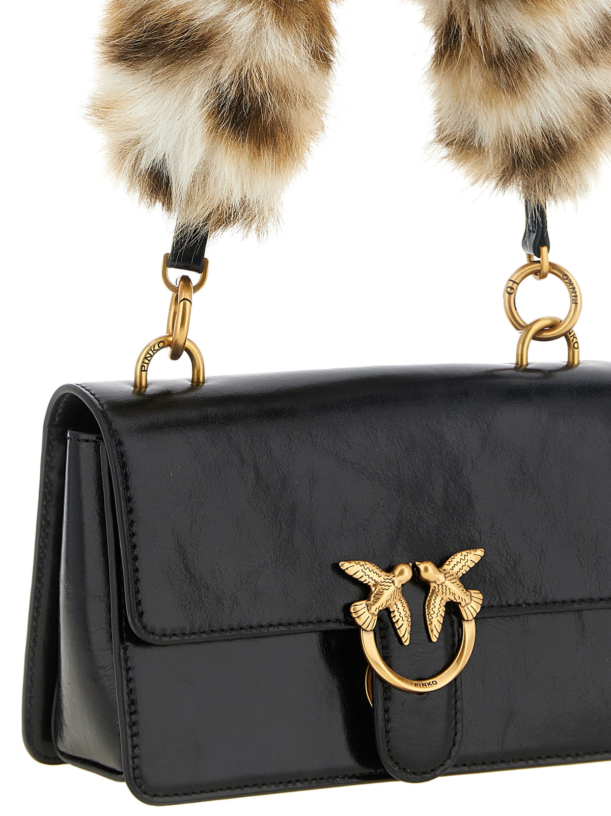 Black Calfskin Shoulder Bag
