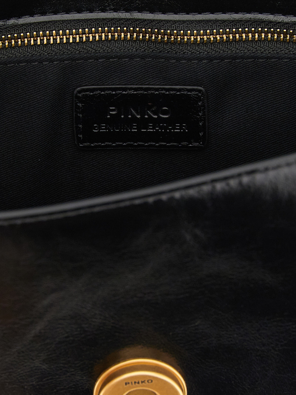 Black Calfskin Shoulder Bag