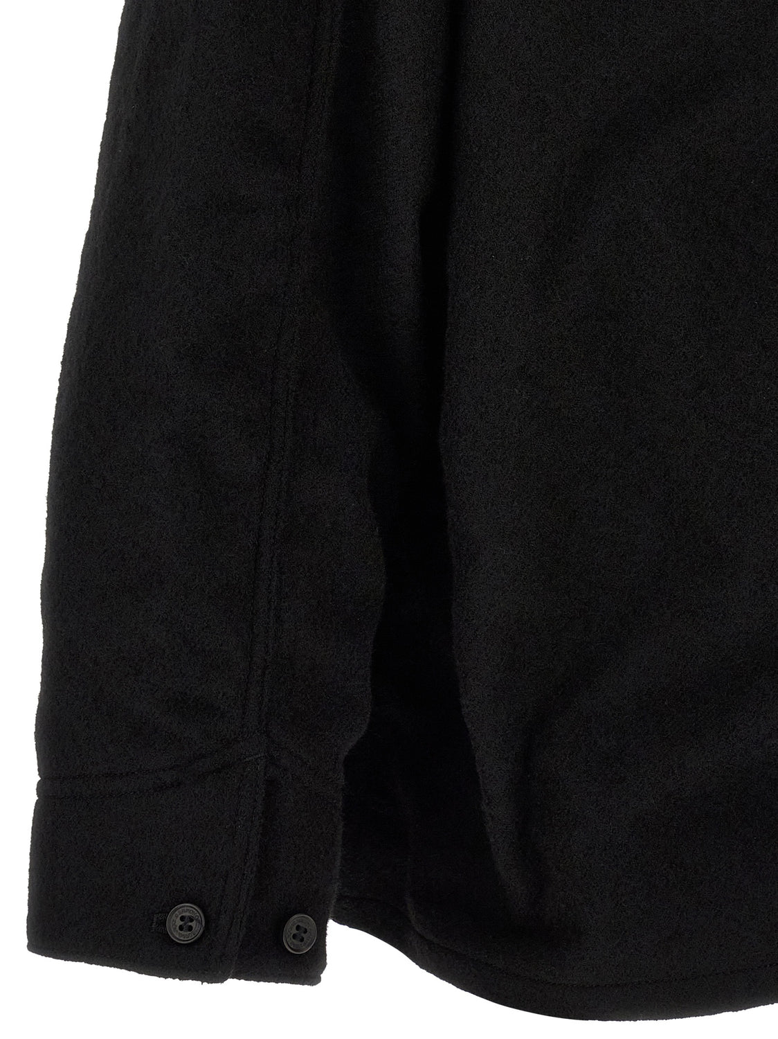 Black Wool Full-Length Jacket