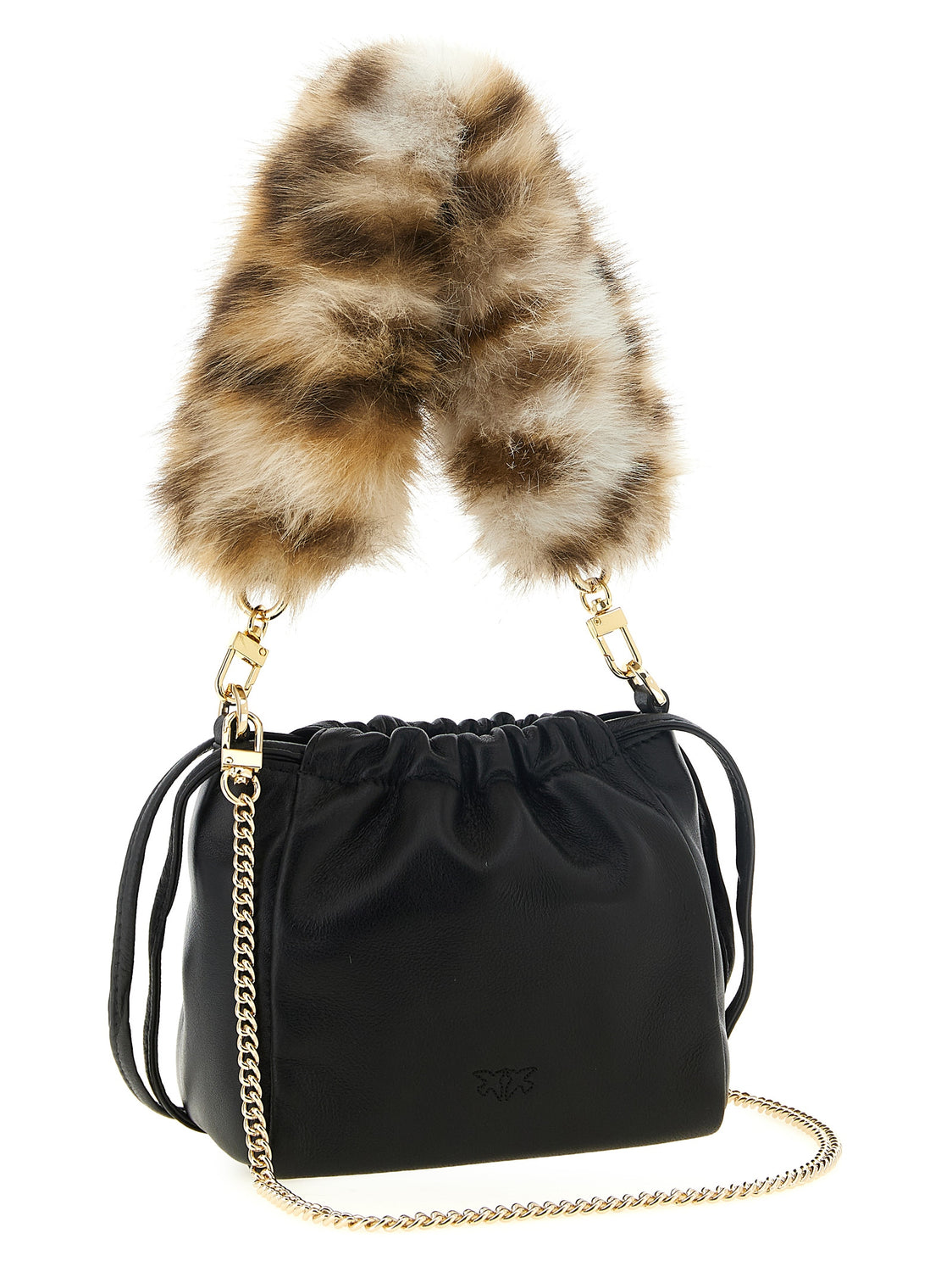 Black Lambskin Shoulder Bag