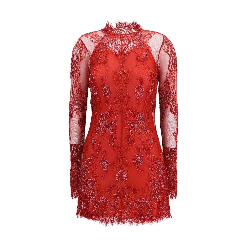 Red Polyamide Cocktail Dress