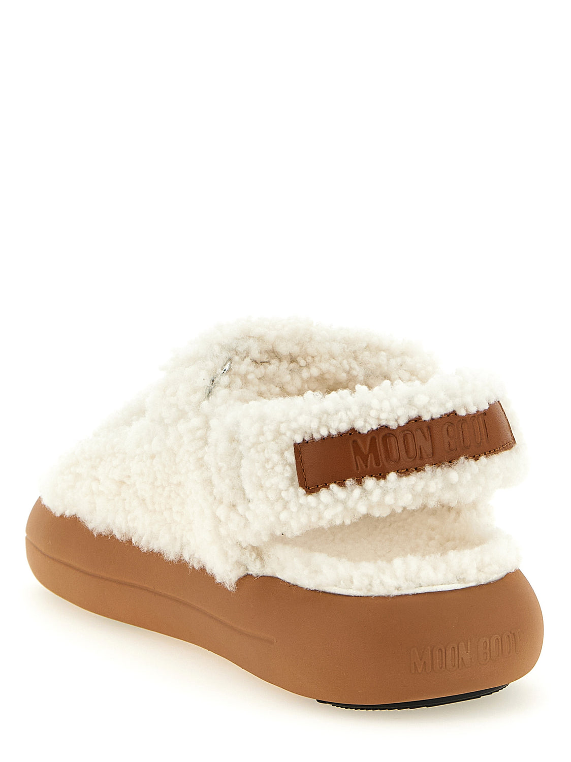 White Lambskin Flat Sandals
