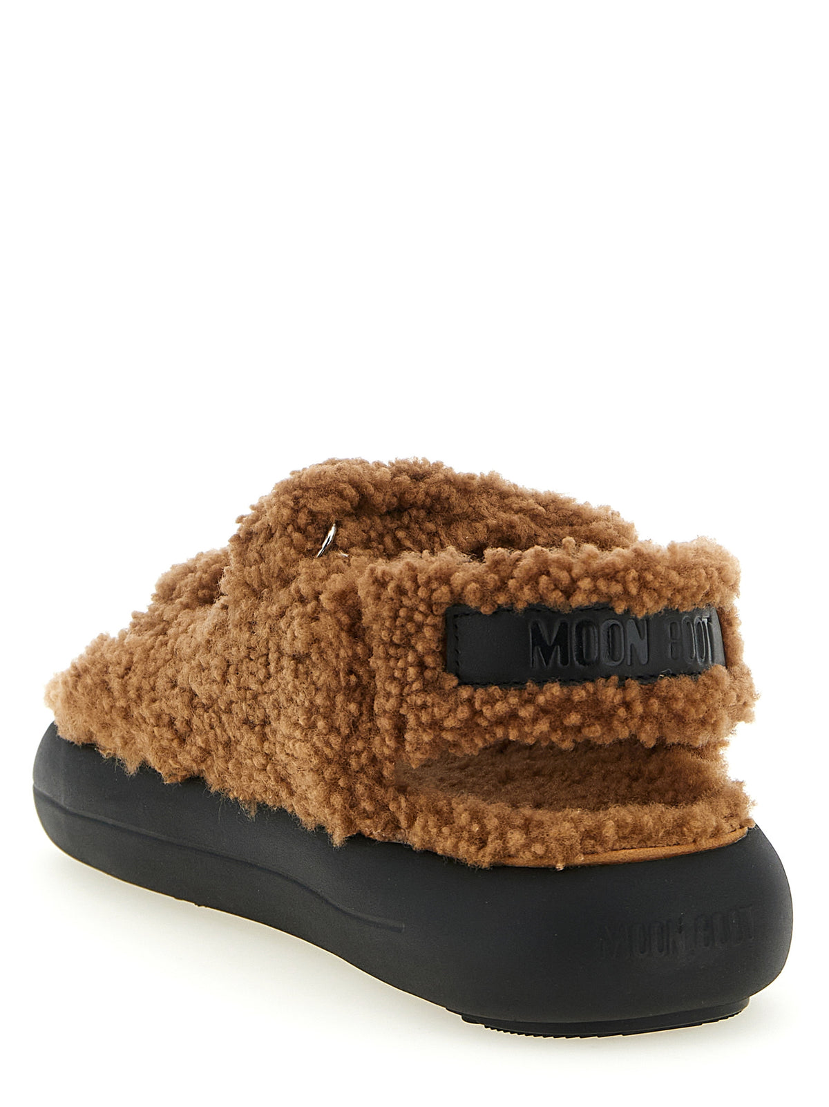 Brown Lambskin Flat Sandals