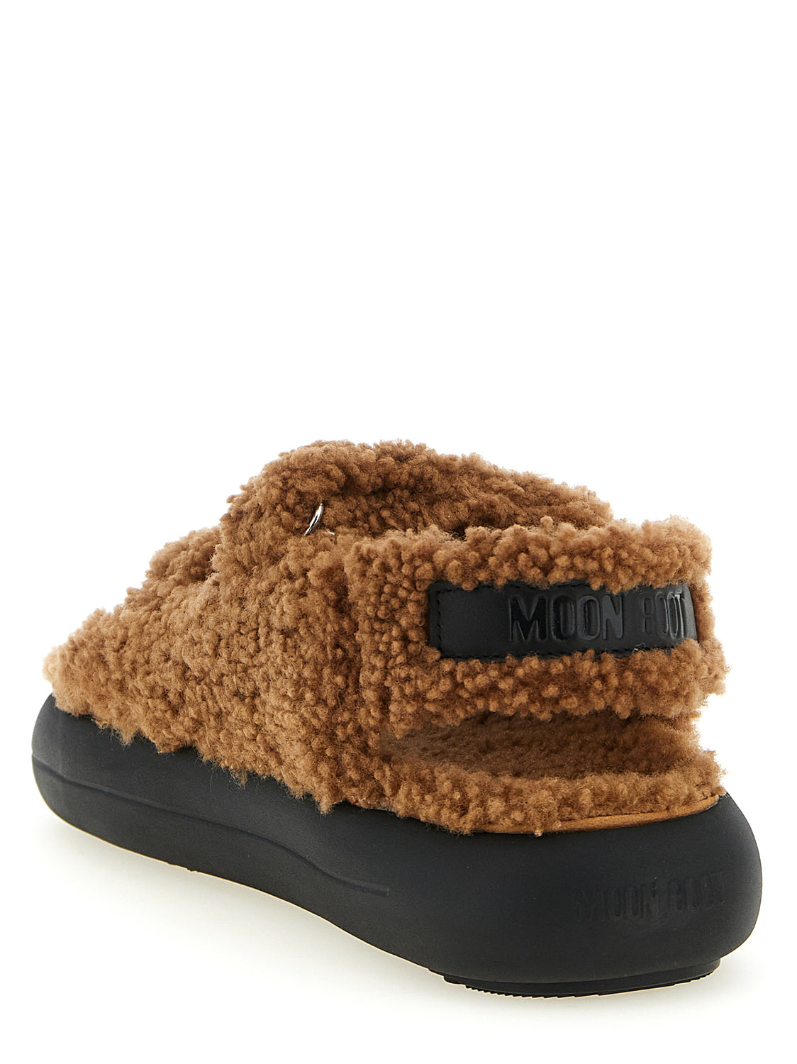 Brown Lambskin Flat Sandals