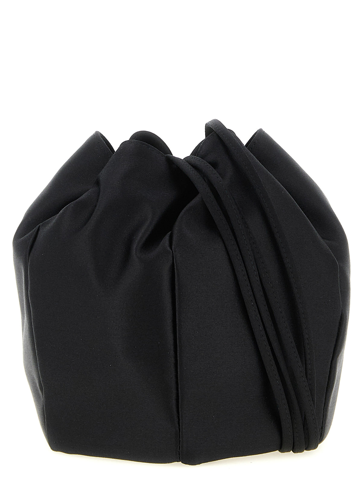 Black Viscose Shoulder Bag
