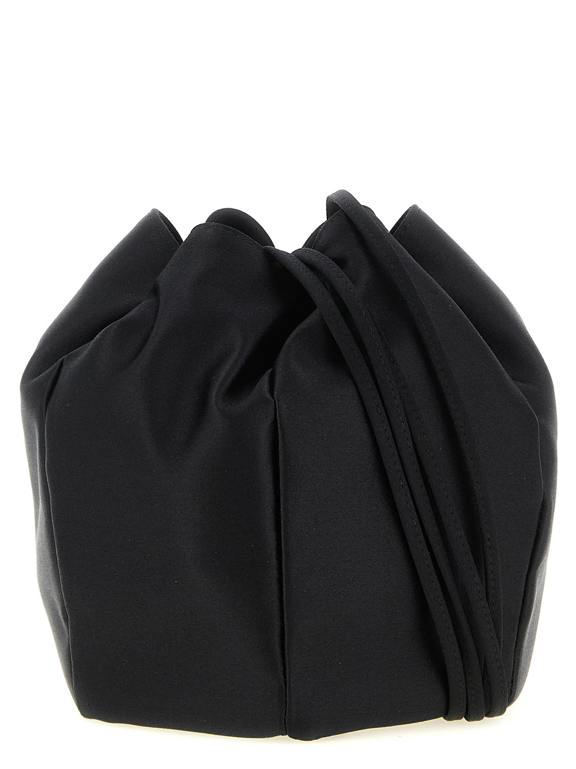 Black Viscose Shoulder Bag