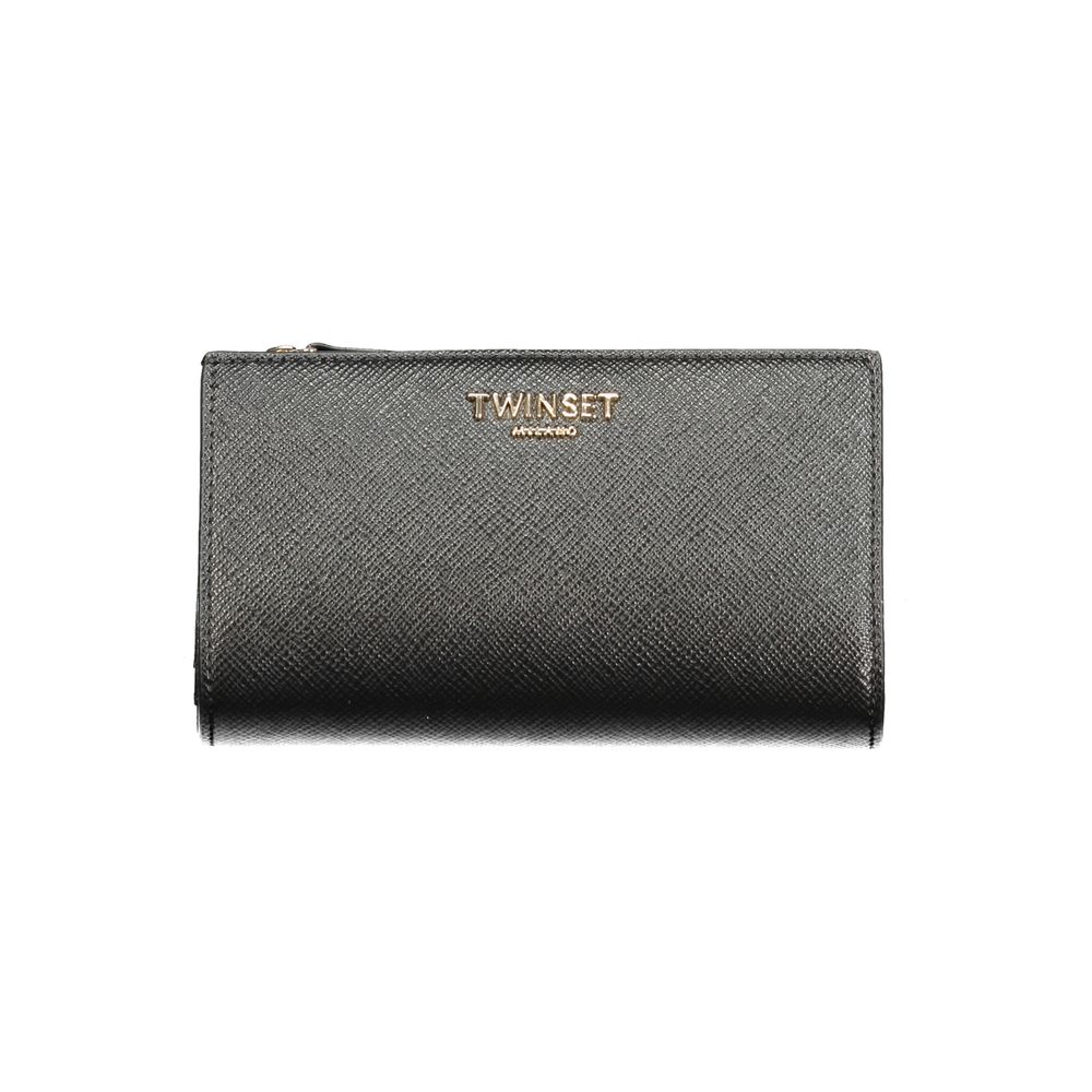 Black Polyurethane Women's Wallet