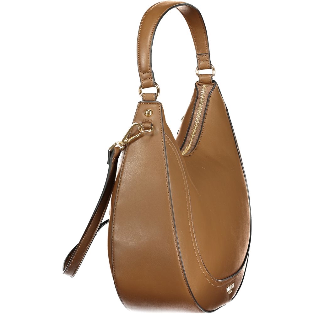 Brown Polyurethane Women's Bag