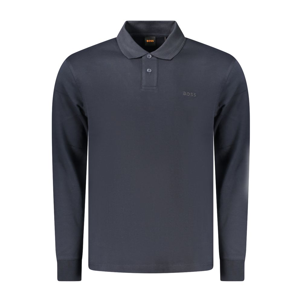 Blue Cotton Men's Polo