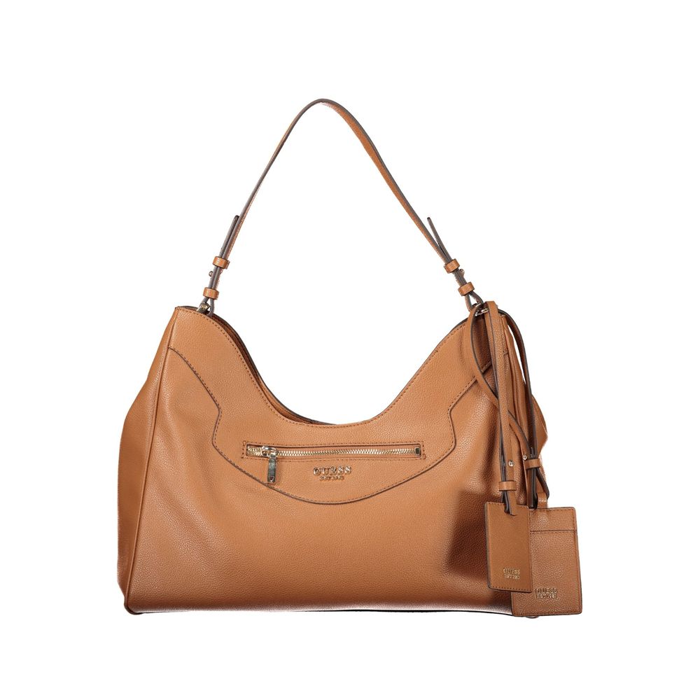 Brown Polyurethane Women's Bag