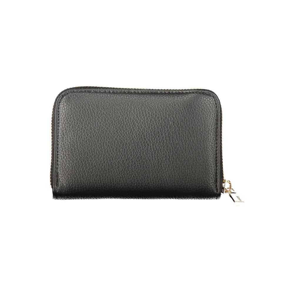 Black Polyurethane Women Wallet
