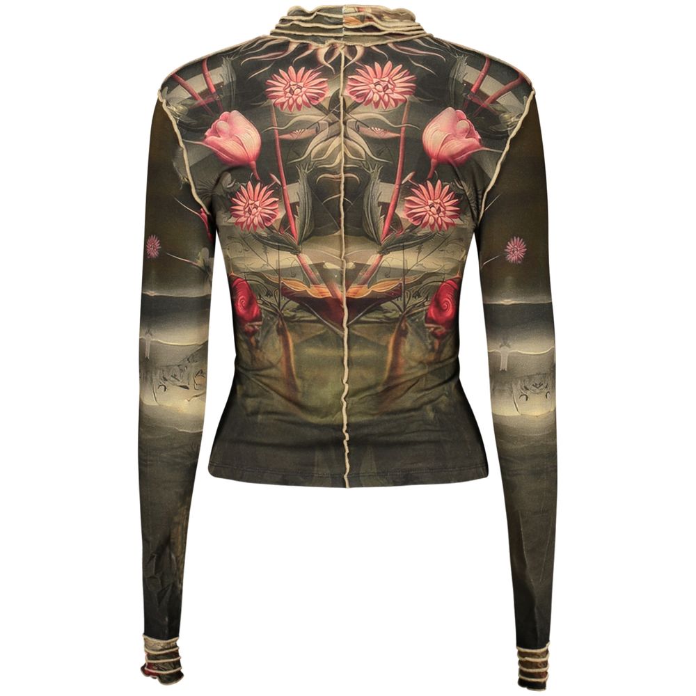 Black Viscose Womens T Shirt
