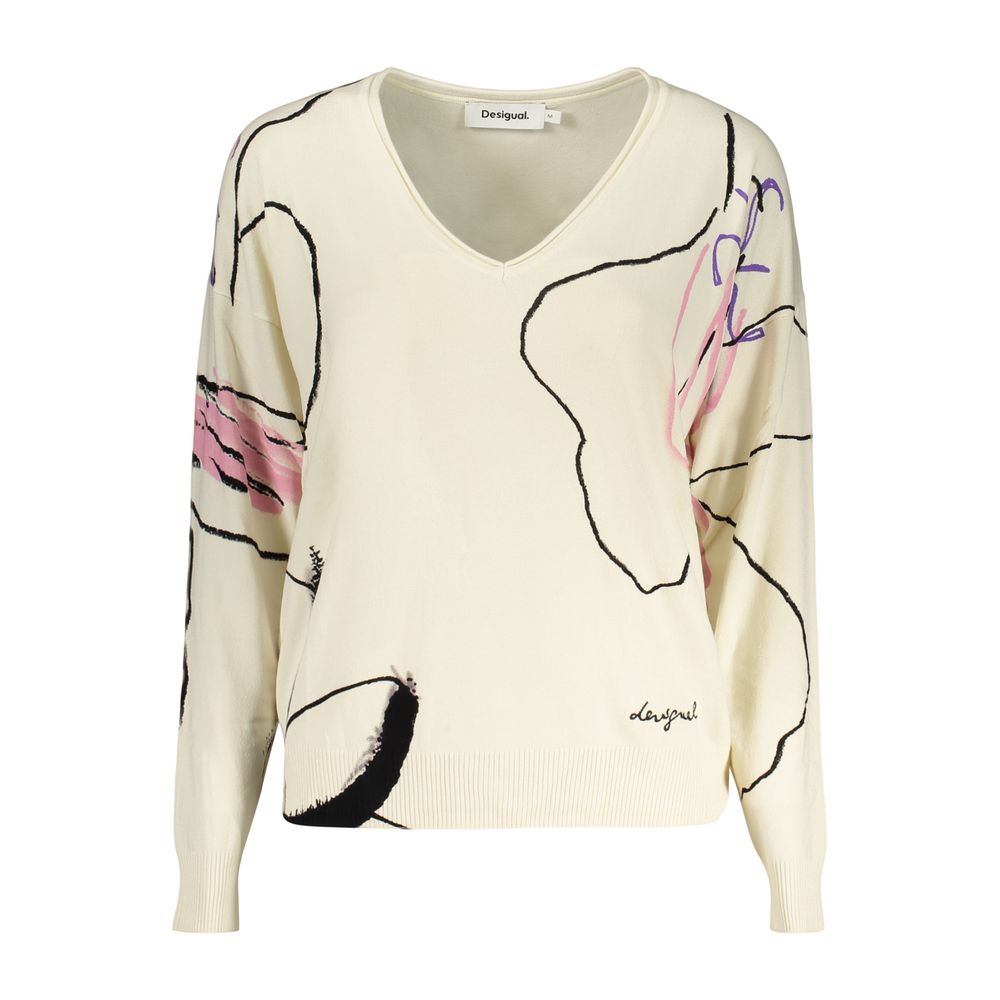 White Viscose Women's Sweater