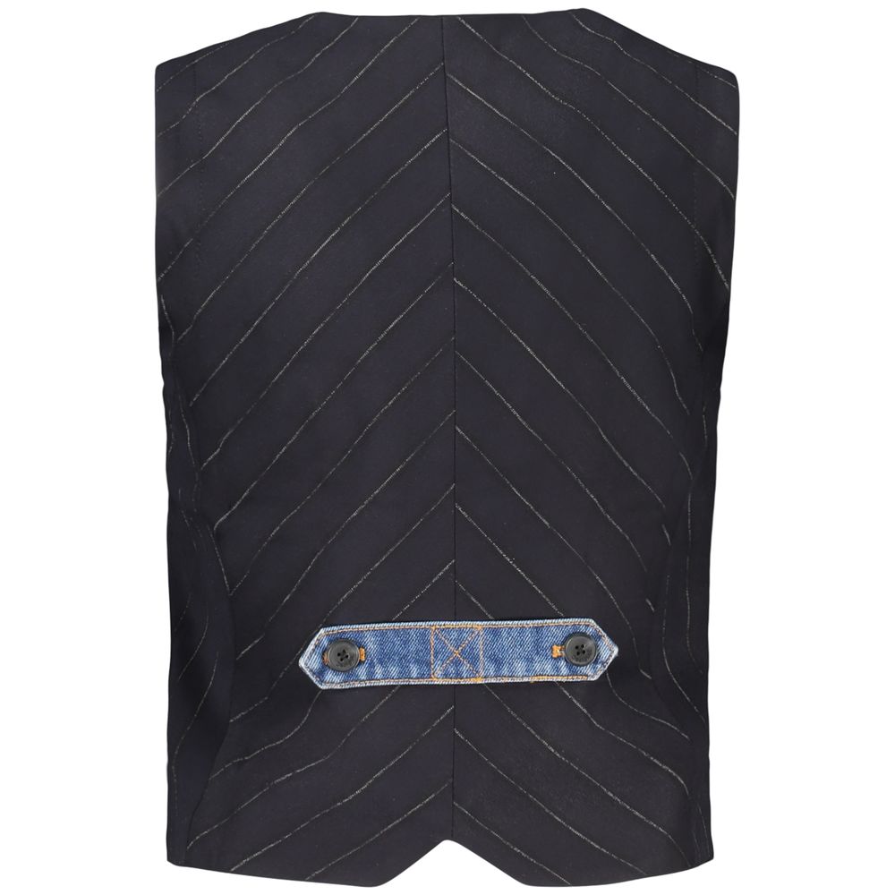 Blue Polyester Women's Vest