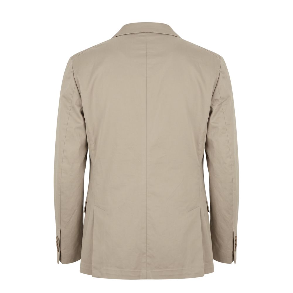 Beige Cotton Men's Jacket