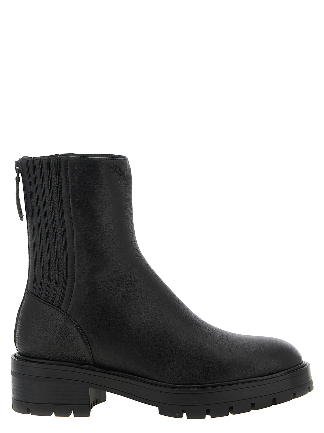 Black Calfskin Ankle Boots
