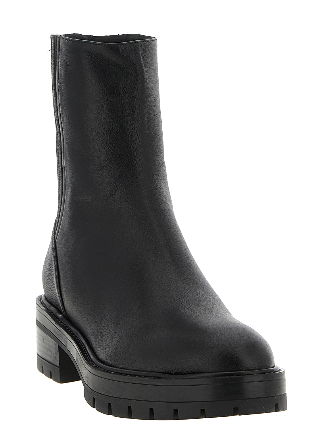 Black Calfskin Ankle Boots