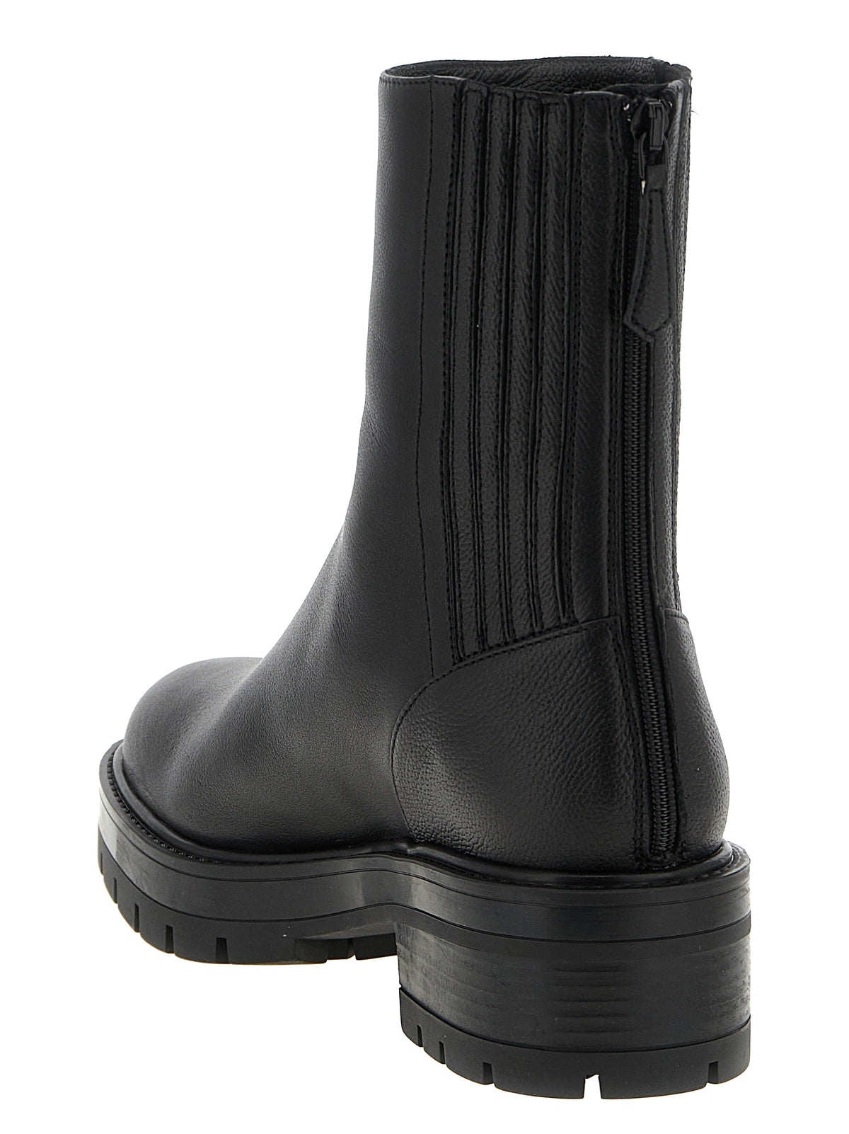 Black Calfskin Ankle Boots