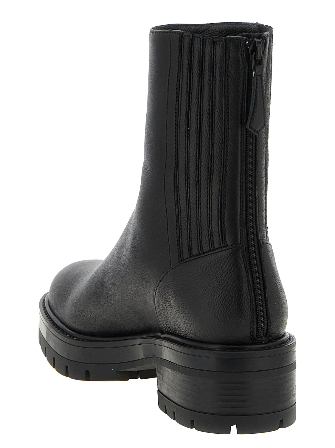Black Calfskin Ankle Boots