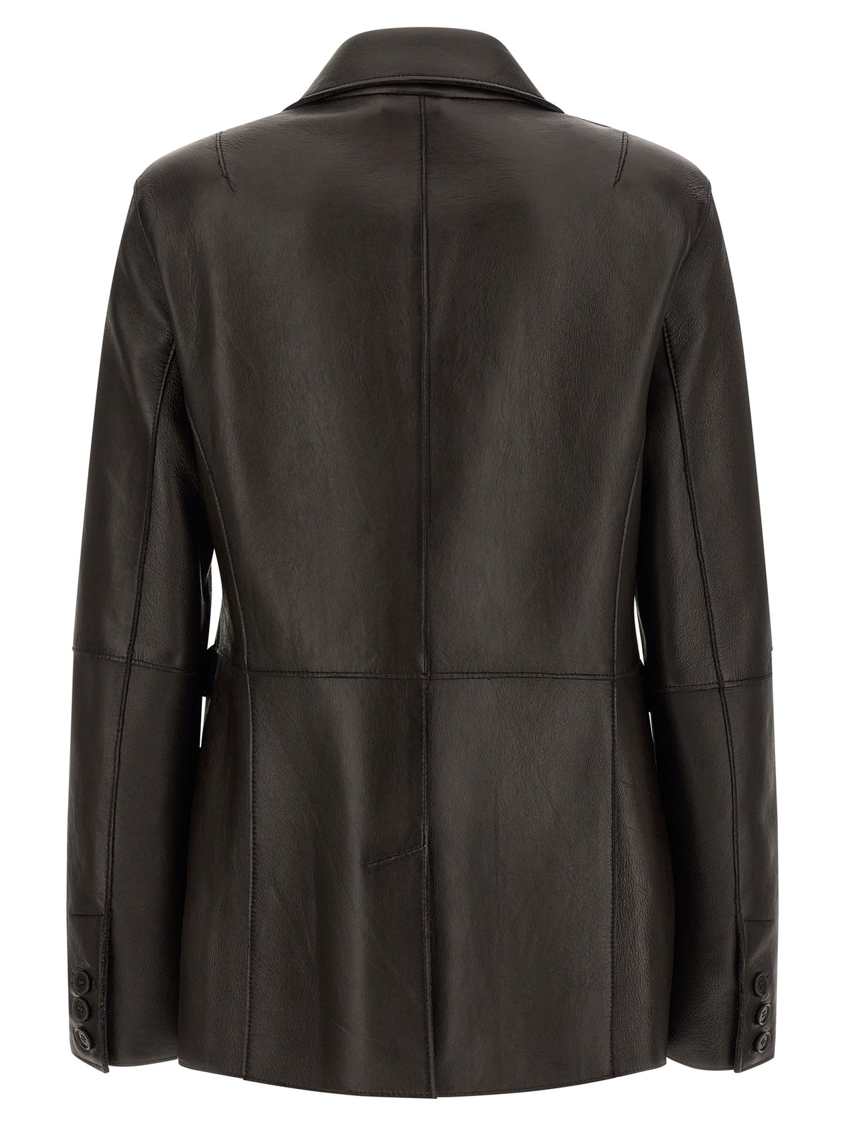 Black Lamb Leather Blazer