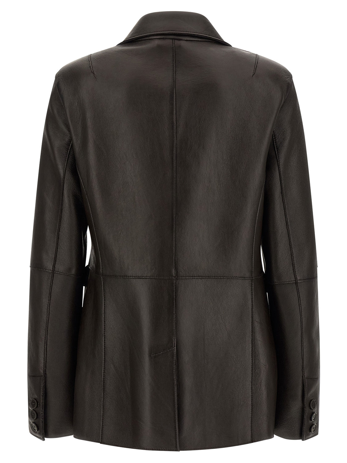 Black Lamb Leather Blazer