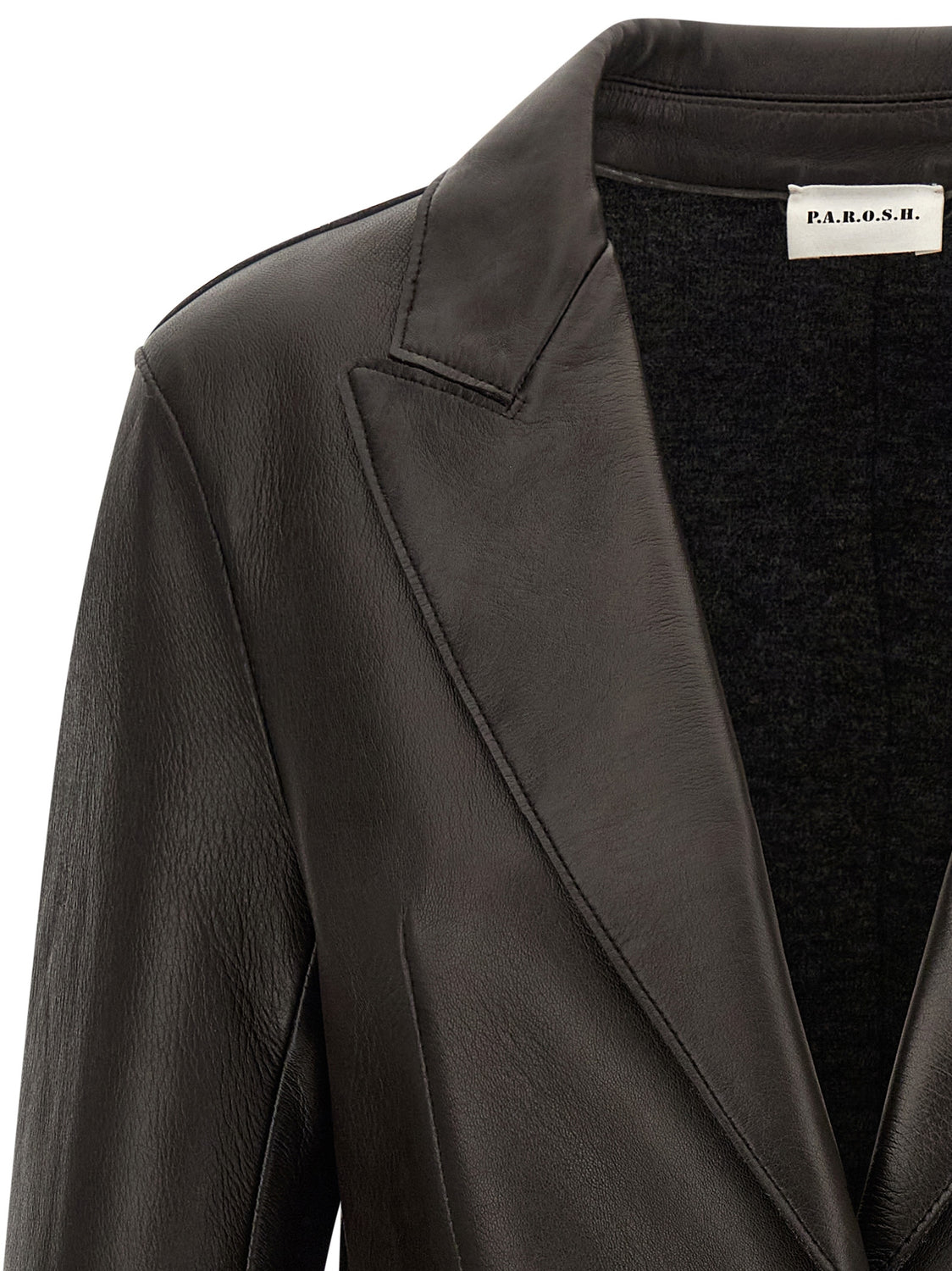 Black Lamb Leather Blazer