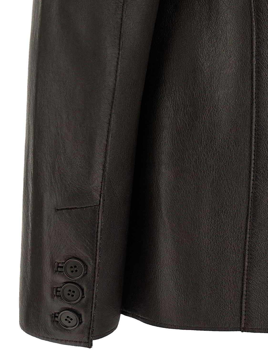 Black Lamb Leather Blazer