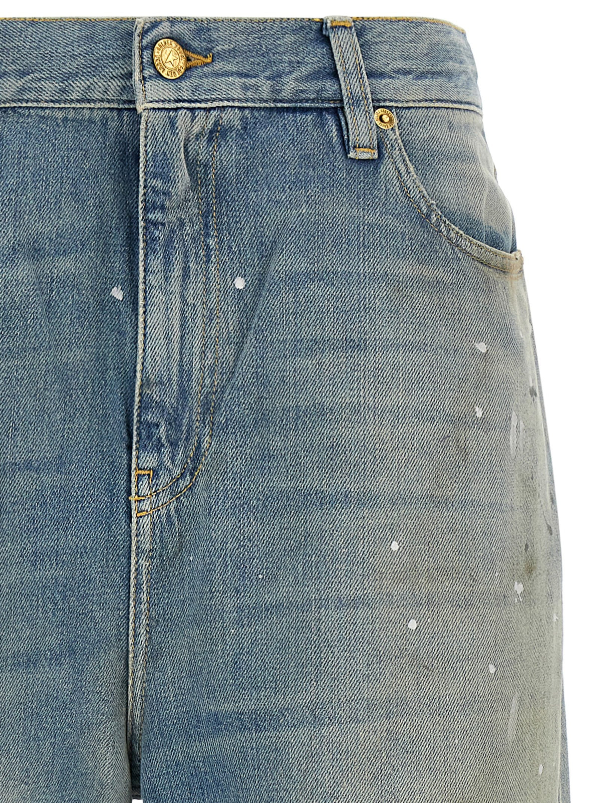 Blue Cotton Boyfriend Jeans