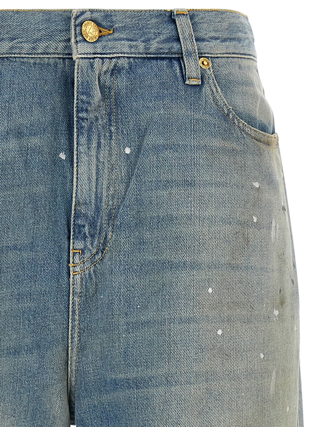 Blue Cotton Boyfriend Jeans
