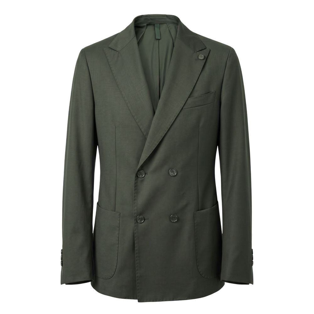 Green Wool Men Jacket