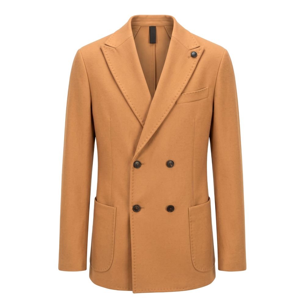 Brown Wool Men Jacket