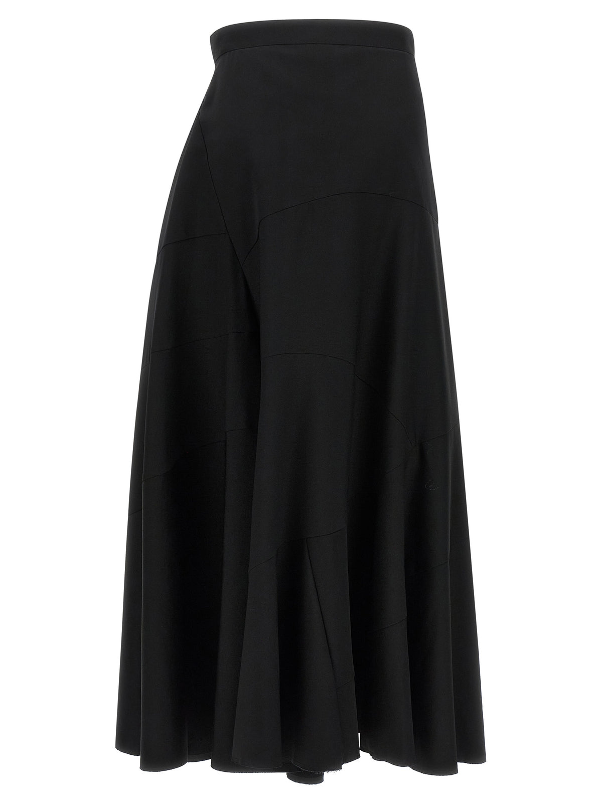 Black Wool Flared Pants