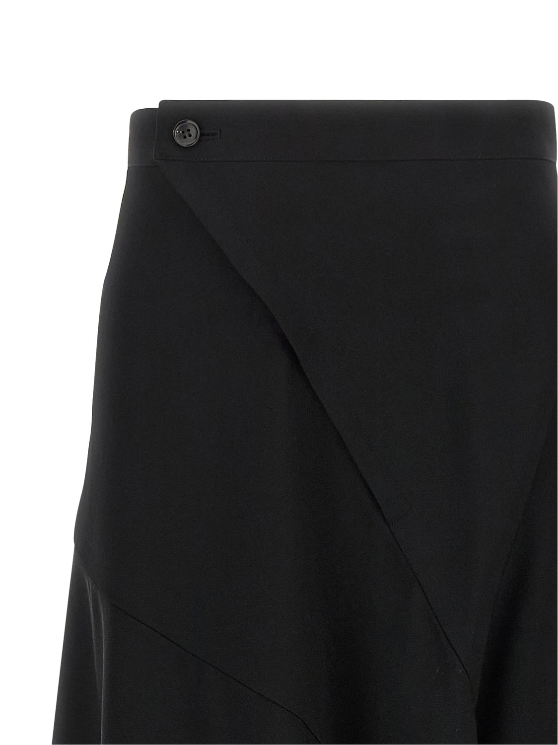 Black Wool Flared Pants