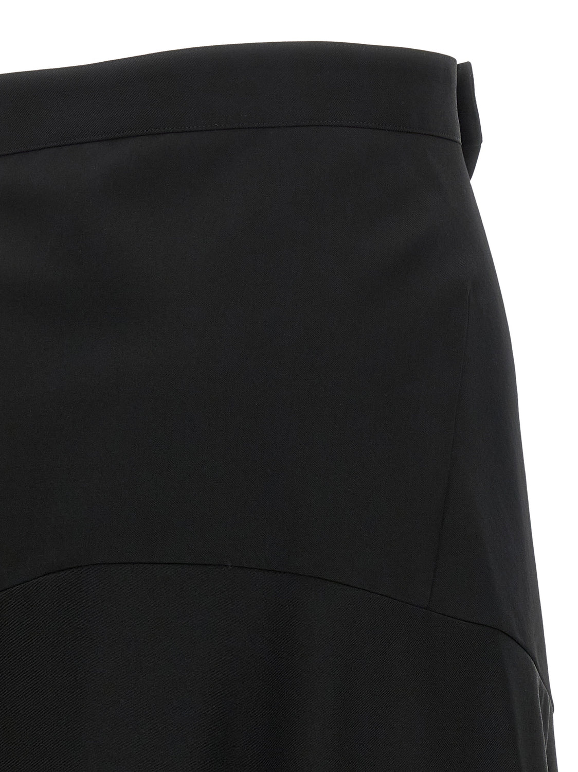 Black Wool Flared Pants