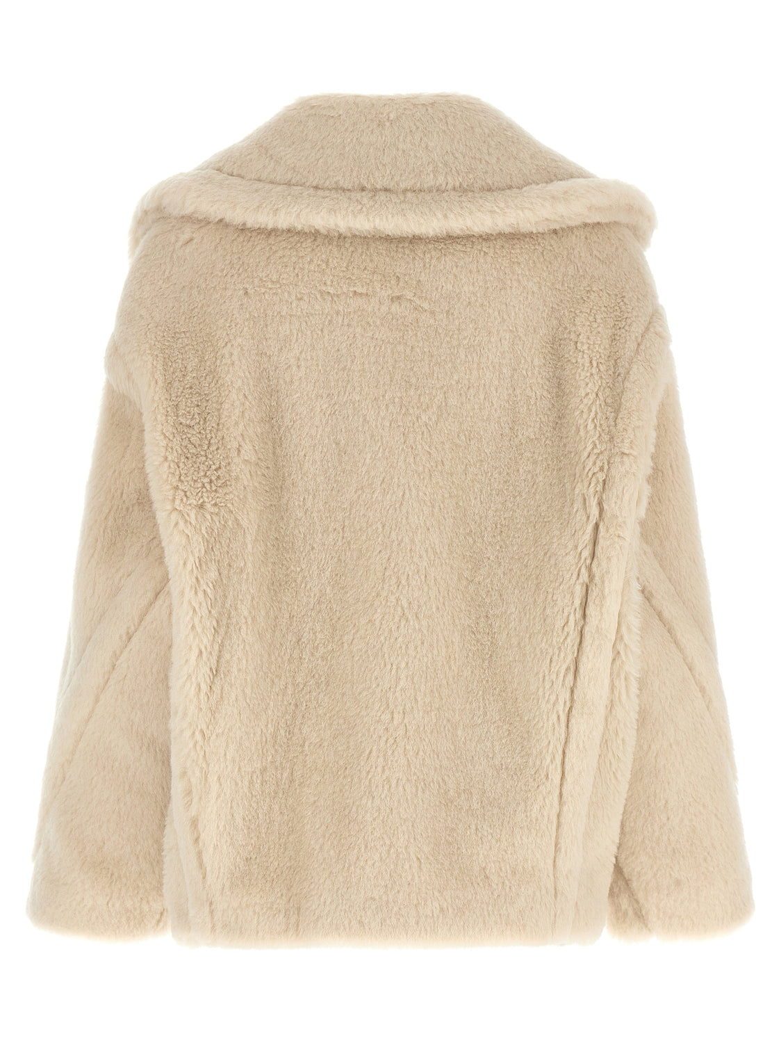 White Alpaca Leather Coat