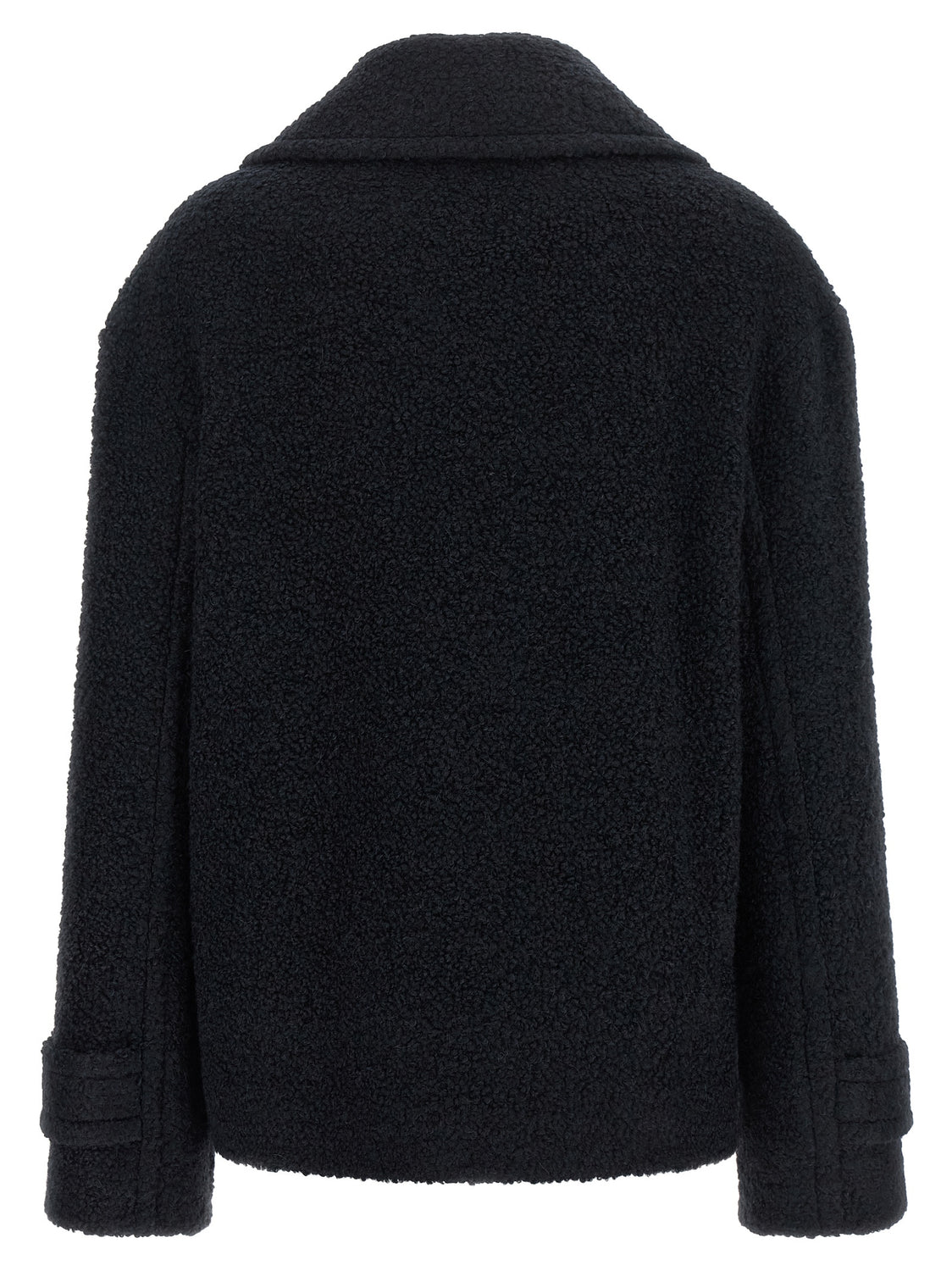 Blue Alpaca Leather Coat