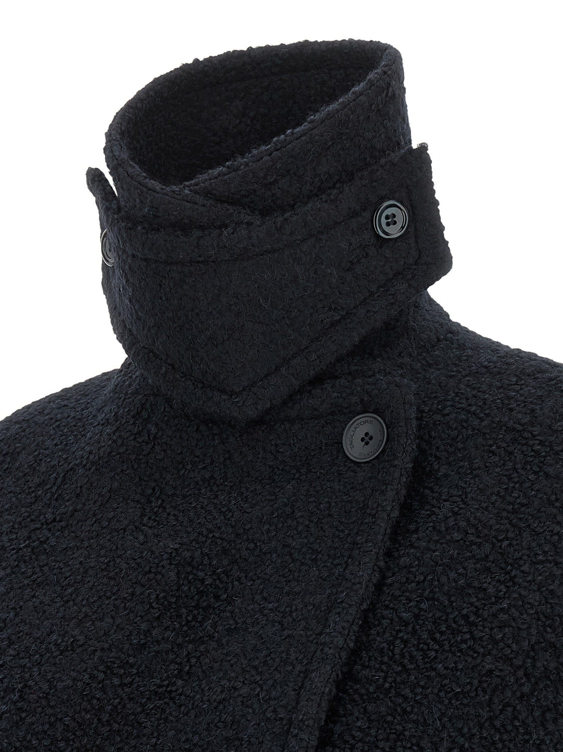 Blue Alpaca Leather Coat