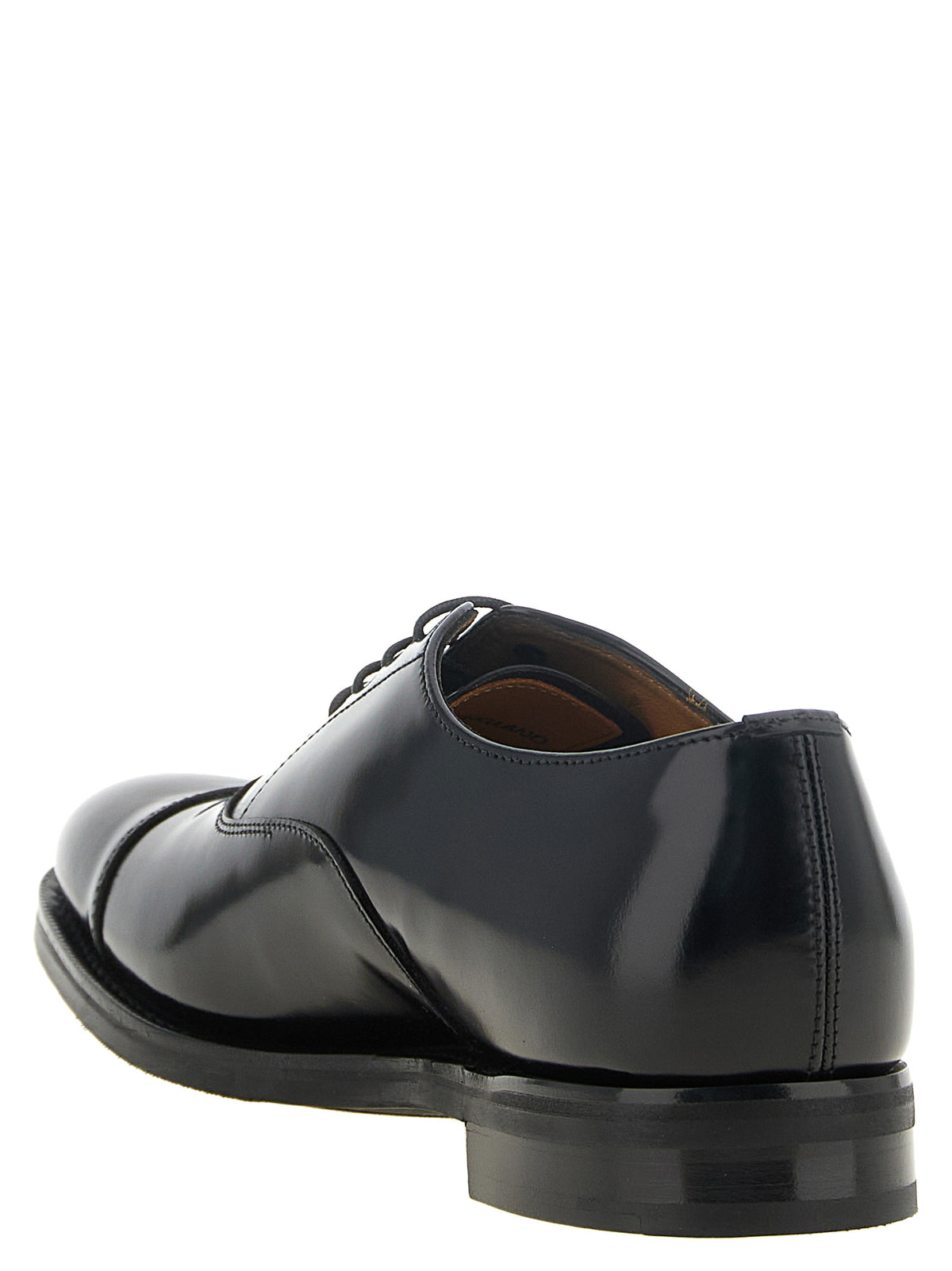 Black Calfskin Oxfords And Derbies