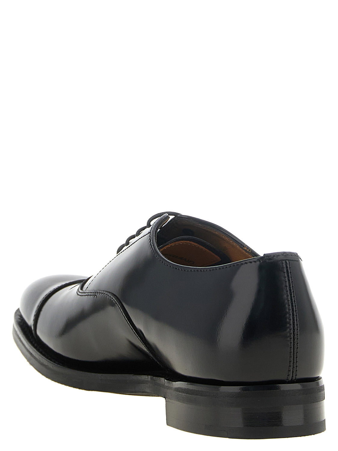 Black Calfskin Oxfords And Derbies