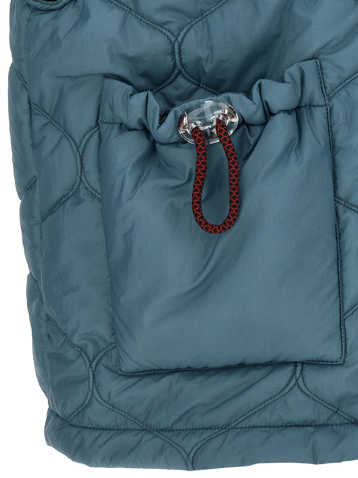 Blue Polyamide Sleeveless Jacket